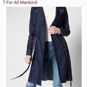 7 for All Mankind denim trench coat